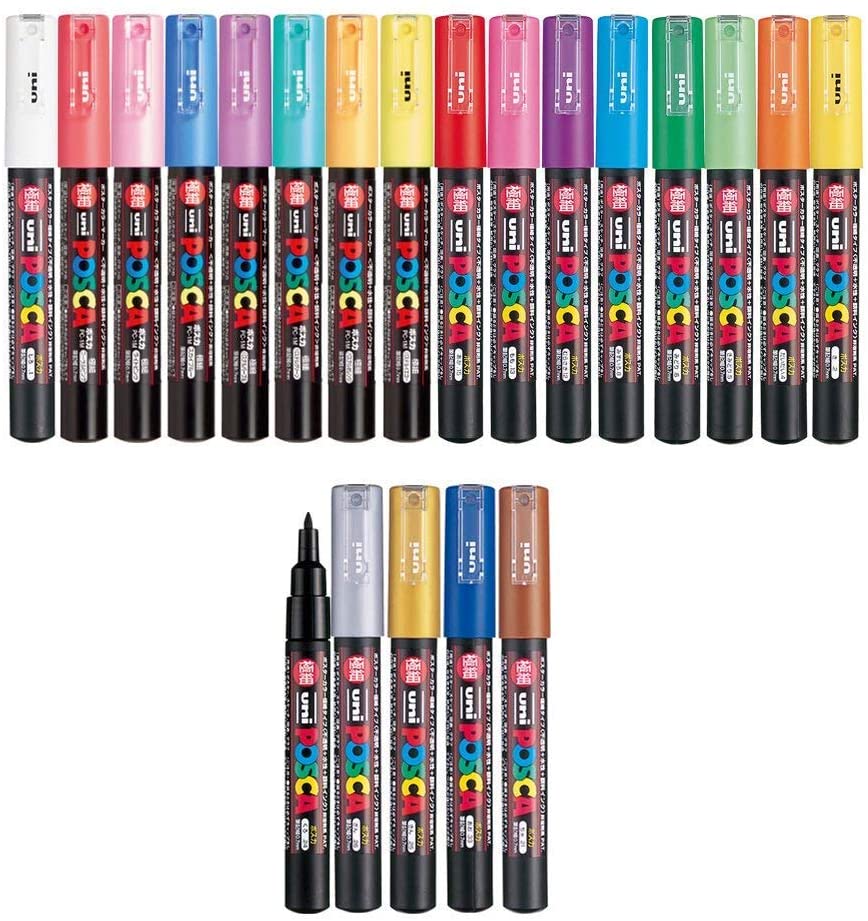 Uni POSCA Paint Marker Pen Medium Point PC-5M Set of 29 Colors