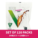 HARIO V60 02 Coffee Paper Filter (Natural) — 120-Pack Set