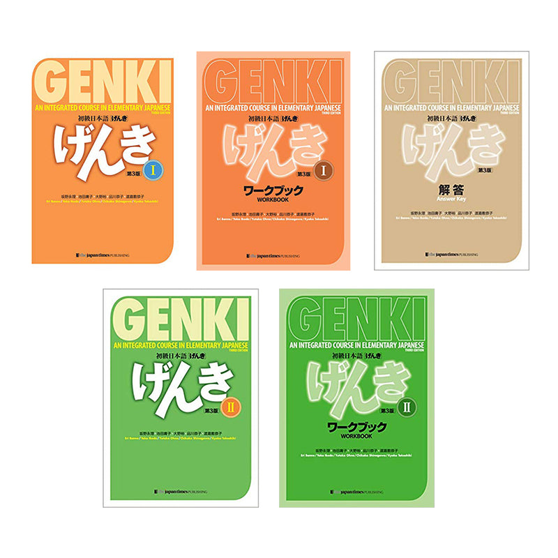 GENKI: An Integrated Course in Elementary Japanese Vol. 1 , 2 Text + Workbook & Answer Key  [3rd Edition]